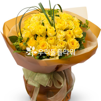 노랑장미꽃다발2