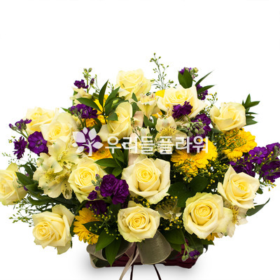 노란장미혼합바구니1