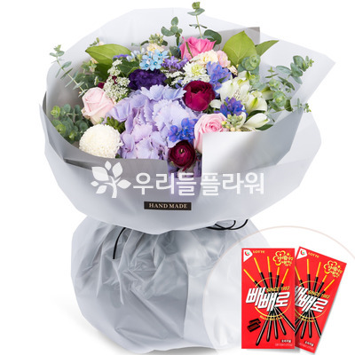 꽃다발+빼빼로2개 v71