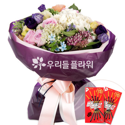 꽃다발+빼빼로2개 v72