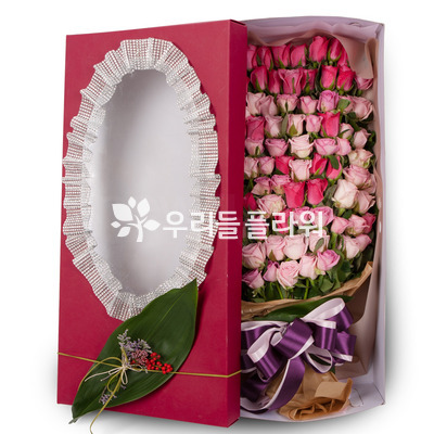70~100송이 핑크의 조화