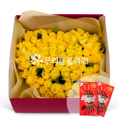 꽃상자+빼빼로2개 [w72 ]